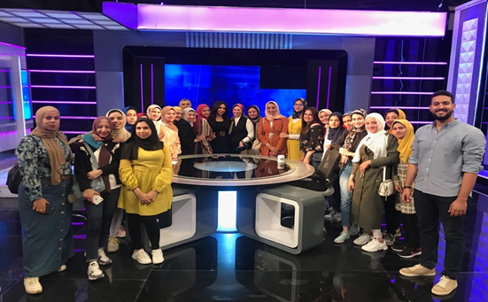 Students of the Faculty of Mass Communication, Nahda University, visit Al-Nahar TV