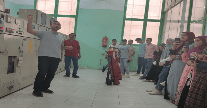 The Faculty of Engineering, Al-Nahda University, organizes a summer training course at the Middle Egypt Electricity Distribution Company for its students