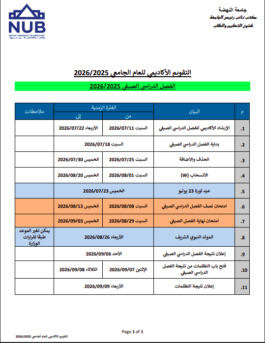 Advising schedule for the summer semester 2025–2026